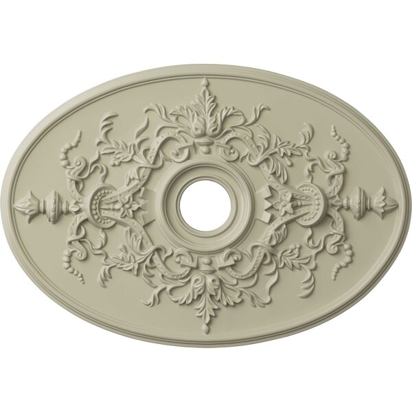 Ekena Millwork Alexa Medallion (Canopies up to 5 5/8"), 30 3/4"W x 21 1/4"H x 3 7/8"ID x 1 5/8"P, Clear Yellow CM21X30ALCYF - main
